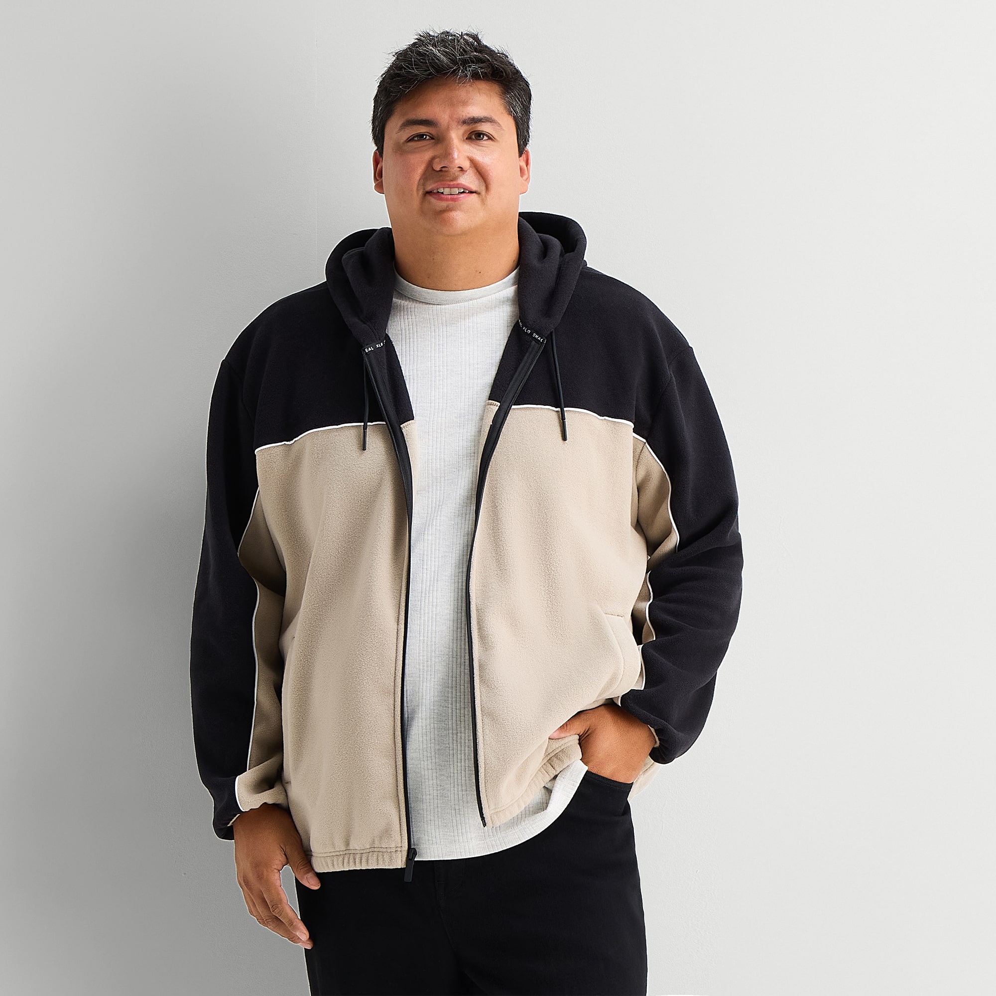 Shaquille O'Neal XLG™ Mens Big and Tall Fleece Lightweight Jacket
