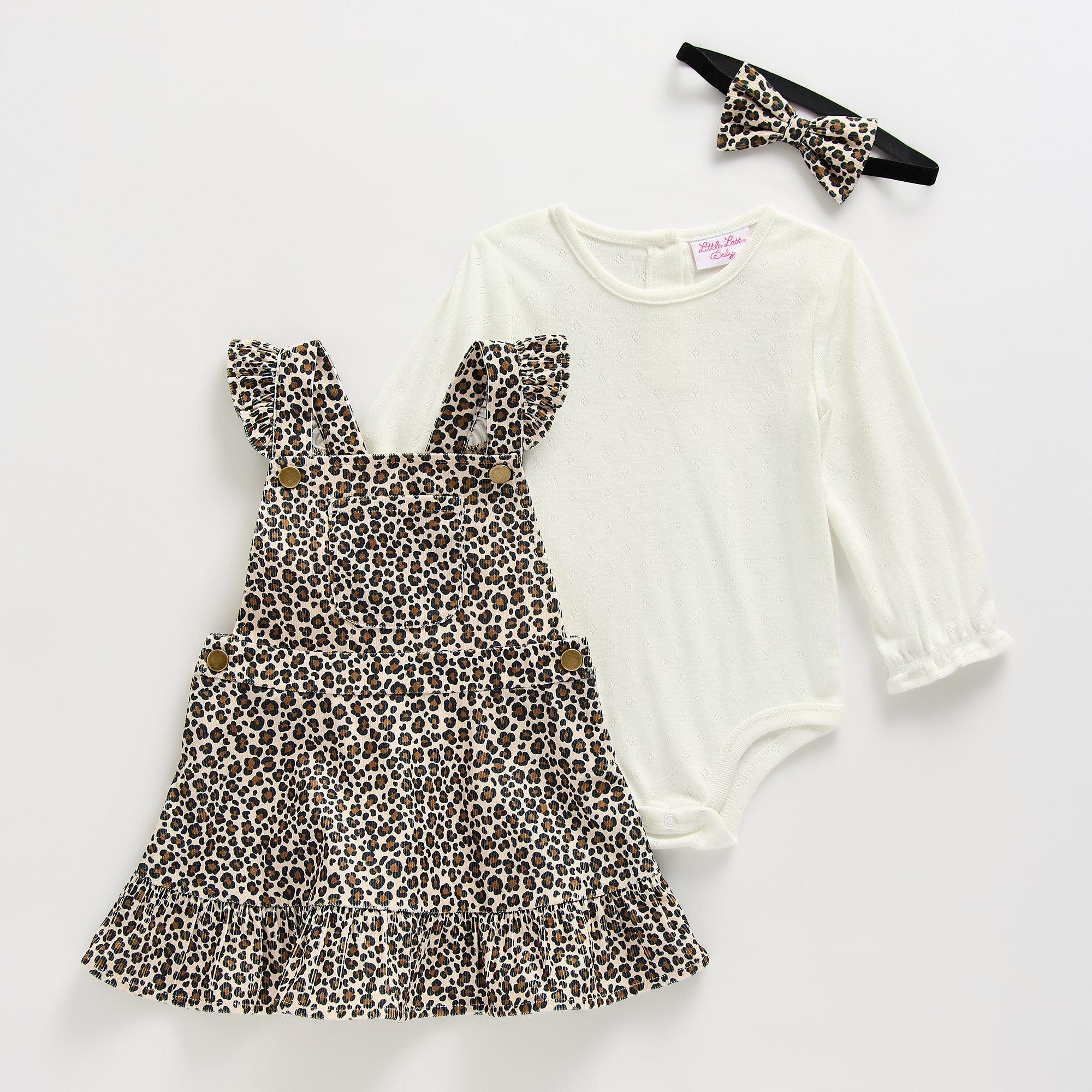 Little Lass Baby Girls Midi Animal Dress Set