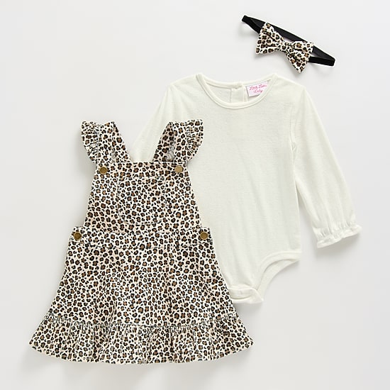 Little Lass Baby Girls Midi Animal Dress Set