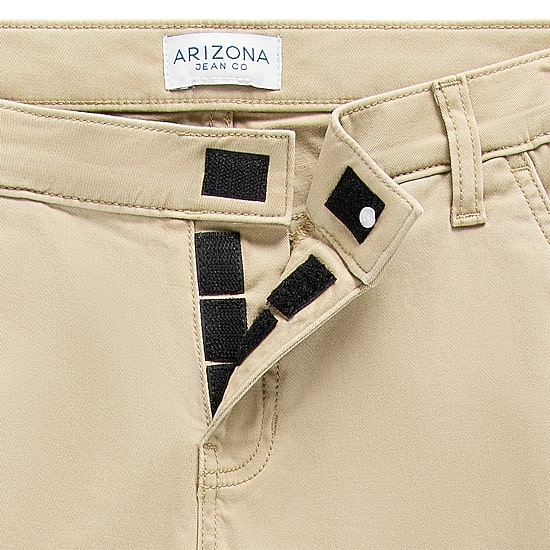 Arizona Womens Juniors Adaptive Easy-on + Easy-off Wide Leg Low Rise Cargo Pant