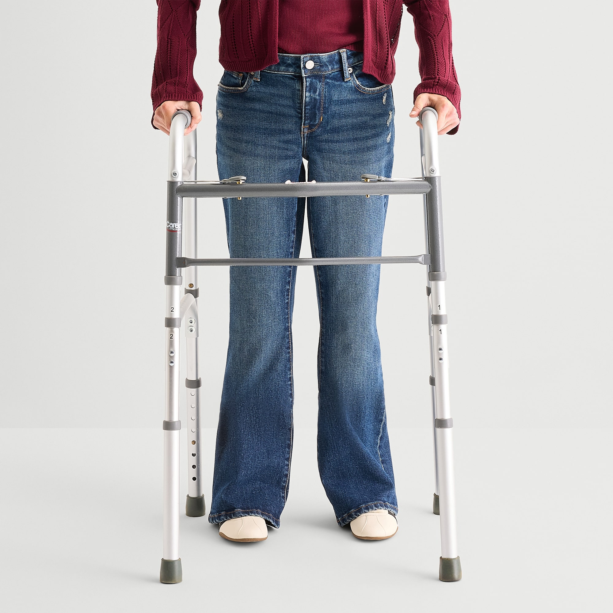 Arizona Womens Juniors Low Rise Adaptive Easy-on + Easy-off Bootcut Jean