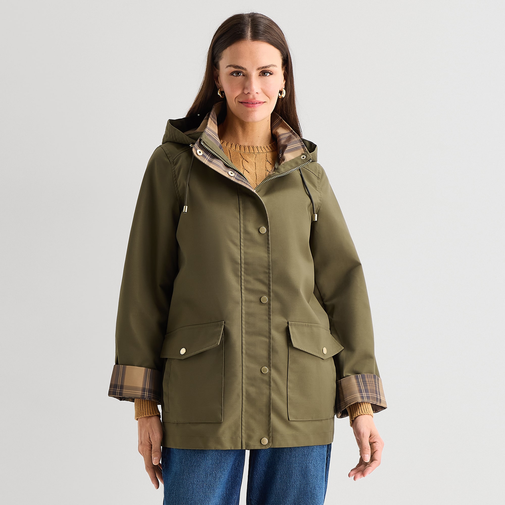 Gallery Womens Hooded Midweight Raincoat