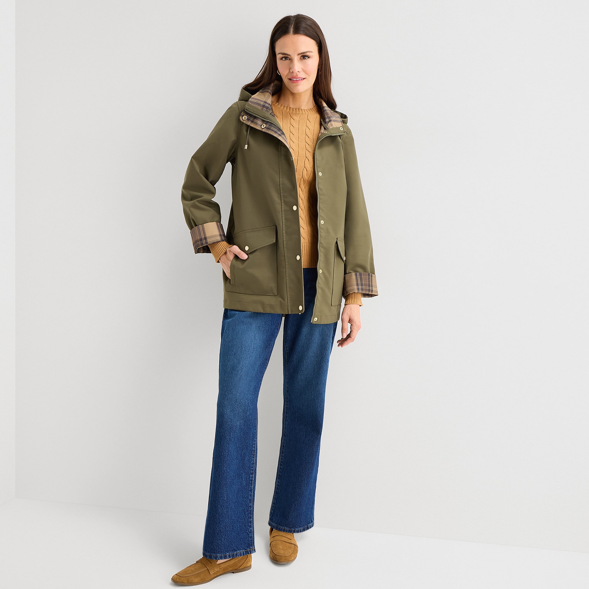 Gallery Womens Hooded Midweight Raincoat