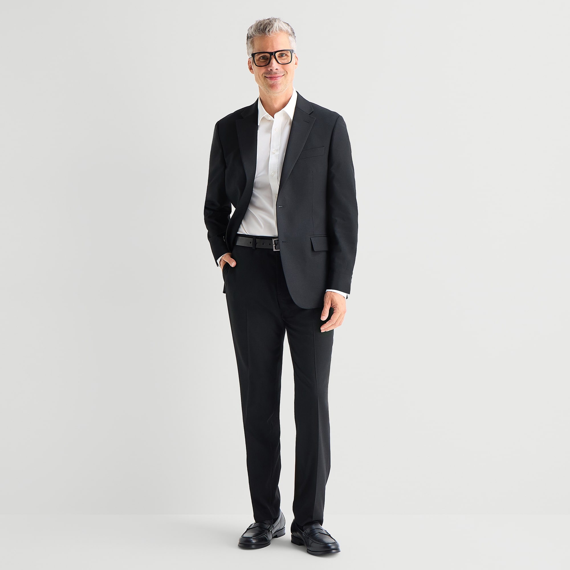 Van Heusen Birdseye Mens Stretch Fabric Modern Fit Flat Front Suit Pant