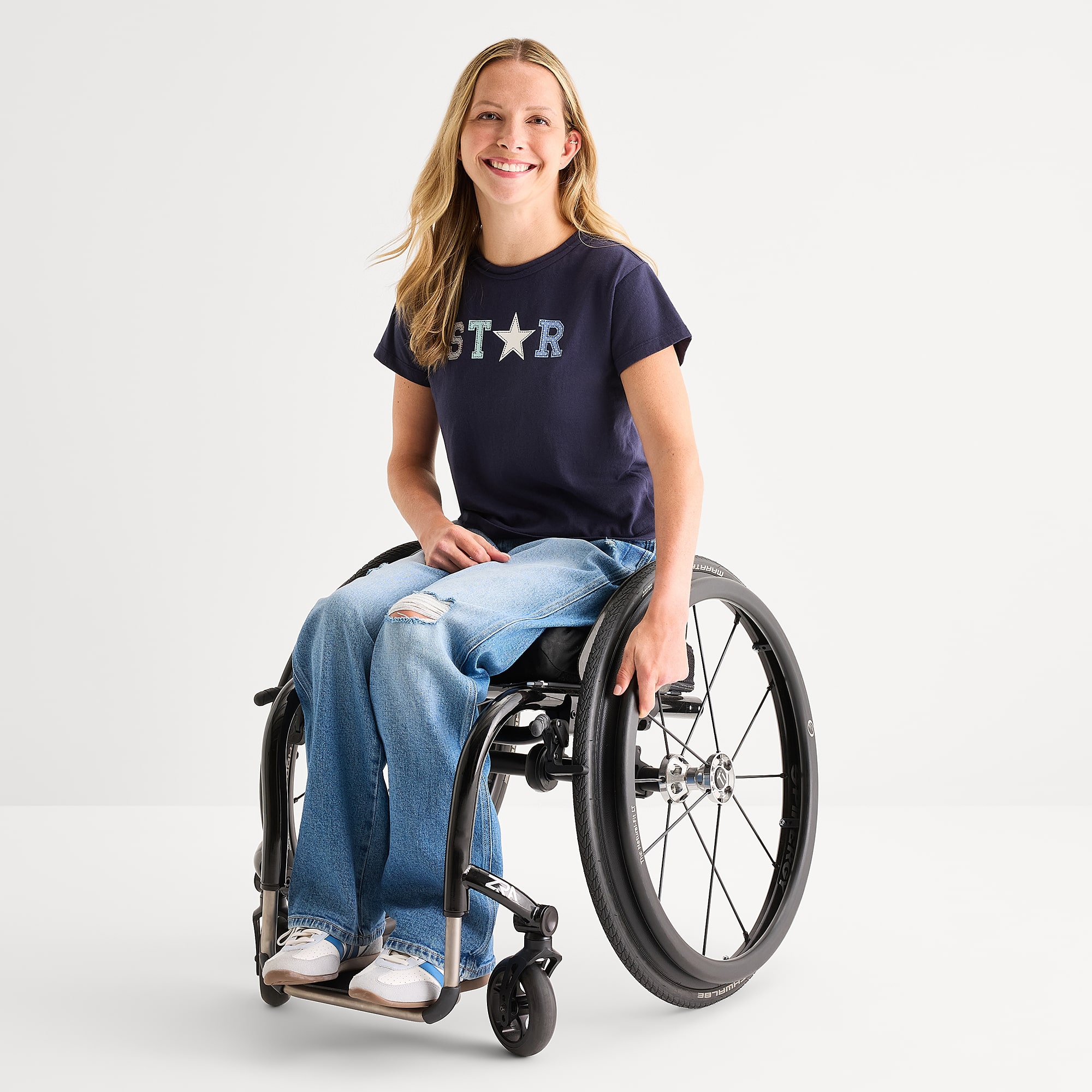 Arizona Womens Juniors Low Rise Adaptive Seated Wear Straight Leg Jean