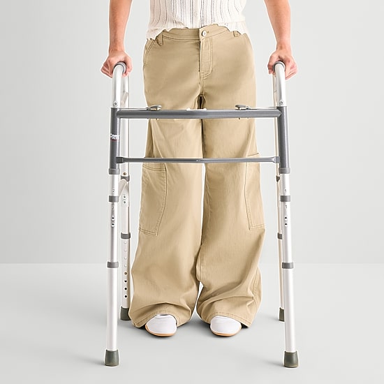 Arizona Womens Juniors Adaptive Easy-on + Easy-off Wide Leg Low Rise Cargo Pant