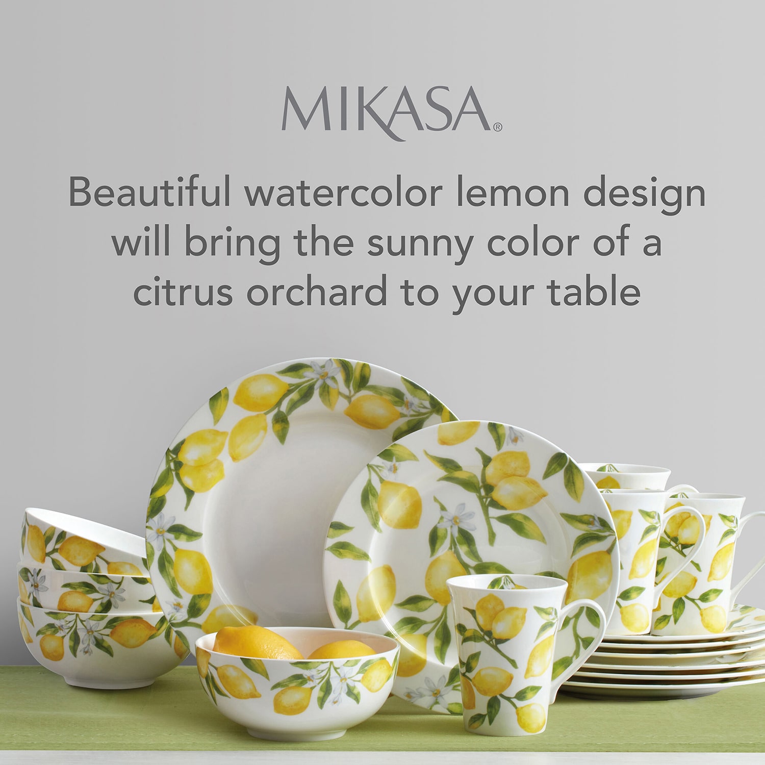 Mikasa Lemons 16-pc. Bone China Dinnerware Set