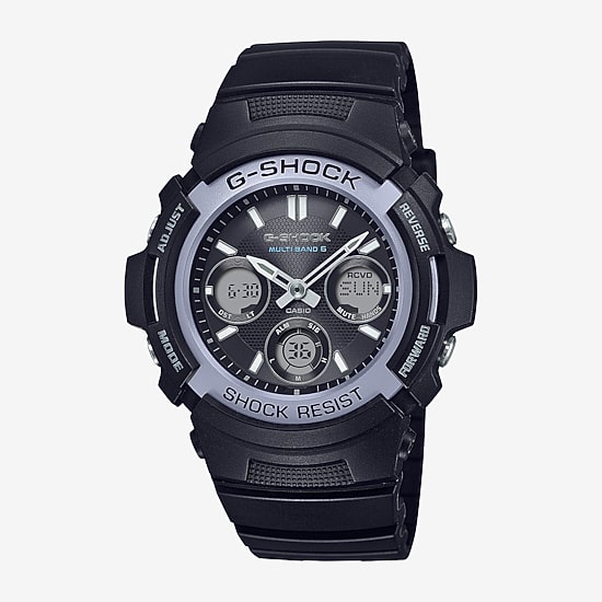 Casio G-Shock Mens Atomic Time Black Strap Watch Awgm100fp1a2