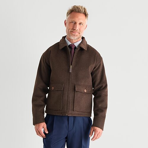 Stafford Mens Midweight Work Jacket In Brown