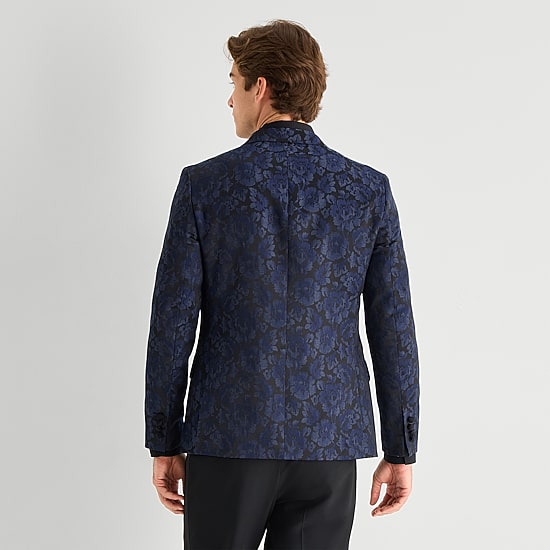 J. Ferrar Evening Edition Mens Floral Slim Fit Tuxedo Jacket