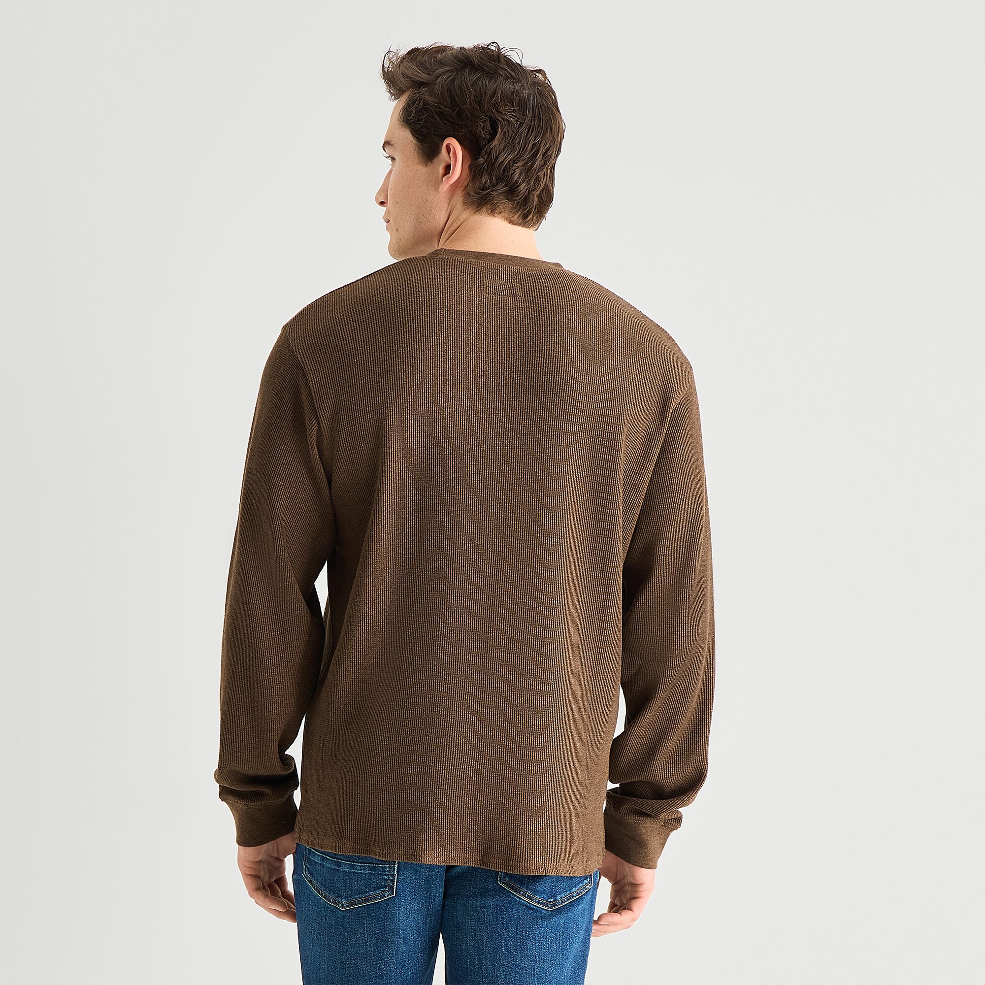 Arizona Mens Crew Neck Long Sleeve Regular Fit Thermal Top