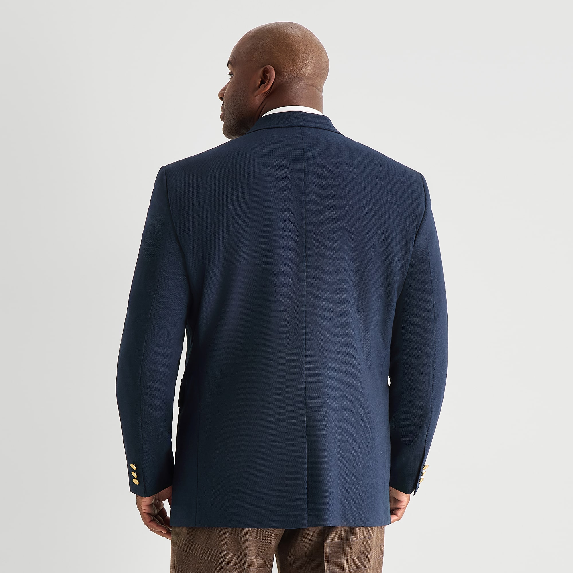 Stafford Signature Hopsack Mens Classic Fit Big and Tall Blazer
