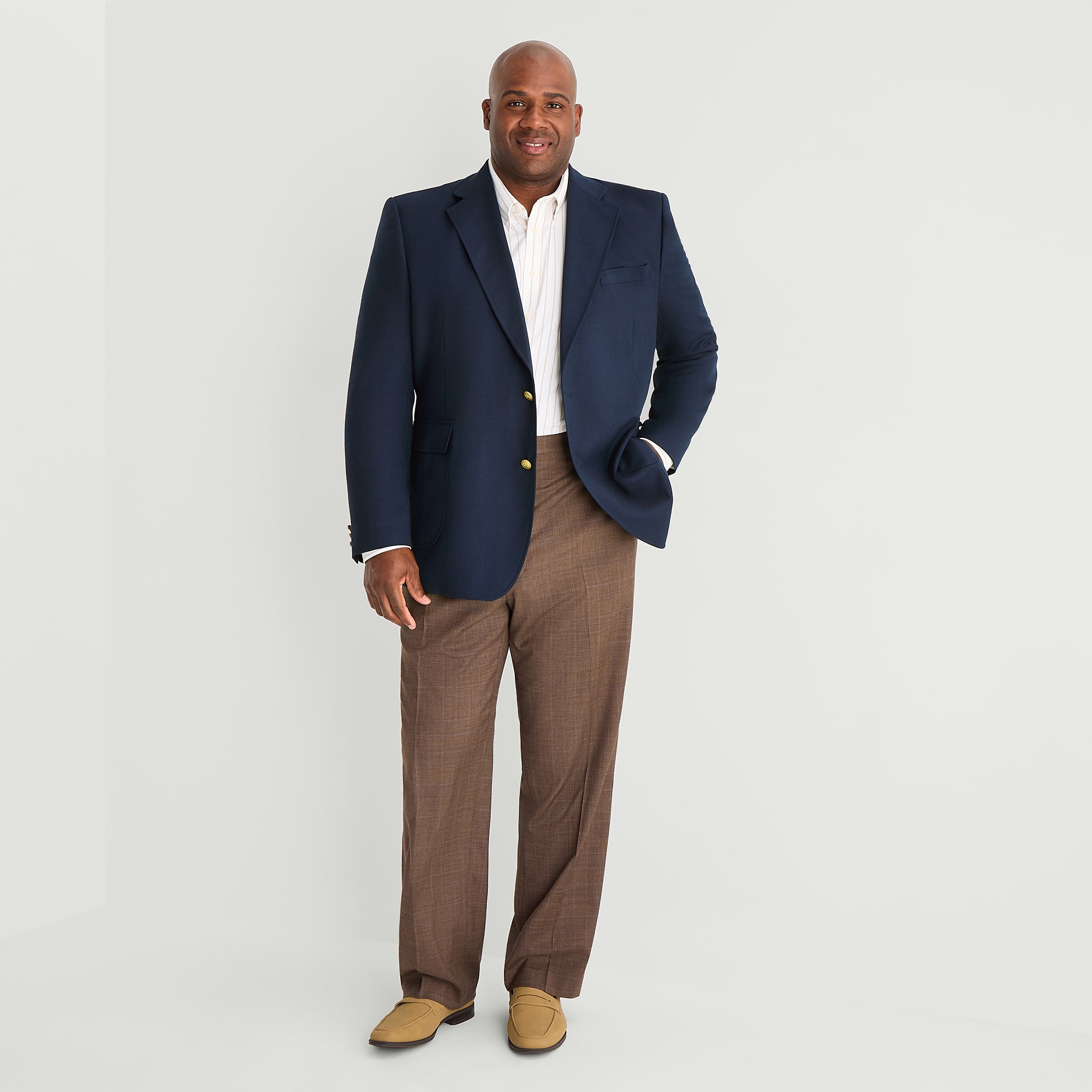 Stafford Signature Hopsack Mens Classic Fit Big and Tall Blazer