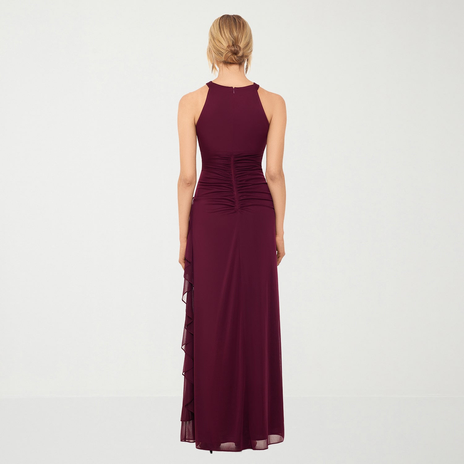 DJ Jaz Womens Round Neck Sleeveless Evening Gown