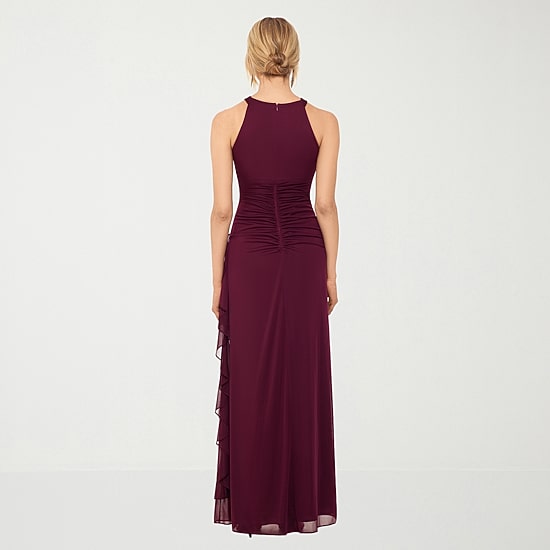 DJ Jaz Womens Round Neck Sleeveless Evening Gown