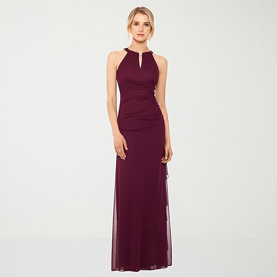 DJ Jaz Womens Round Neck Sleeveless Evening Gown