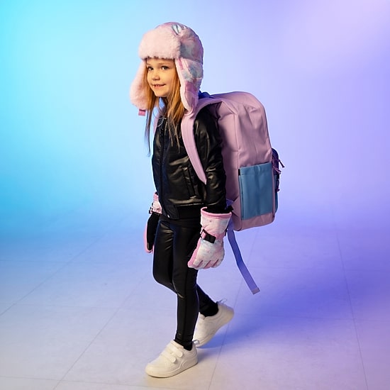 WinterProof Faux Fur & Fleece Fully Lined, Velcro Straps, Ear Flaps Girls Trapper Hat