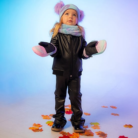 WinterProof Puffer Style Extra Filling For Warmth Toddler Girls Mittens