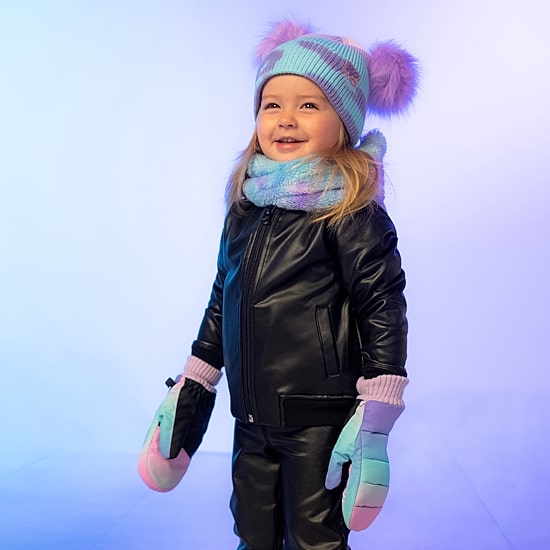 WinterProof Puffer Style Extra Filling For Warmth Toddler Girls Mittens