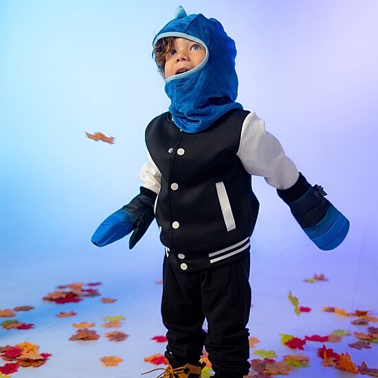WinterProof Ultra Soft Double Layered Microfleece, Decorative, Dino Spikes Toddler Boys Lined Ski Mask