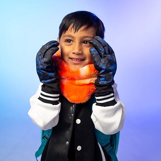 WinterProof Silicone Grip On Palm Big Kid Boys Breathable Gloves