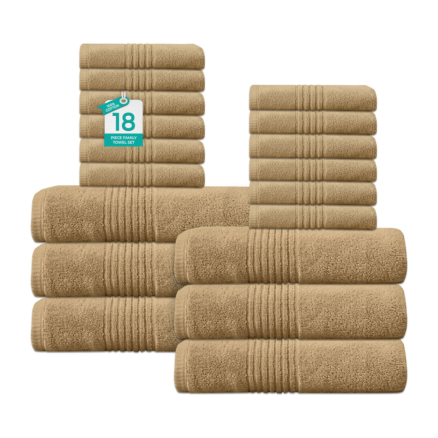 Home Weavers Inc Hazel Collection 100% Cotton Zero Twist Super