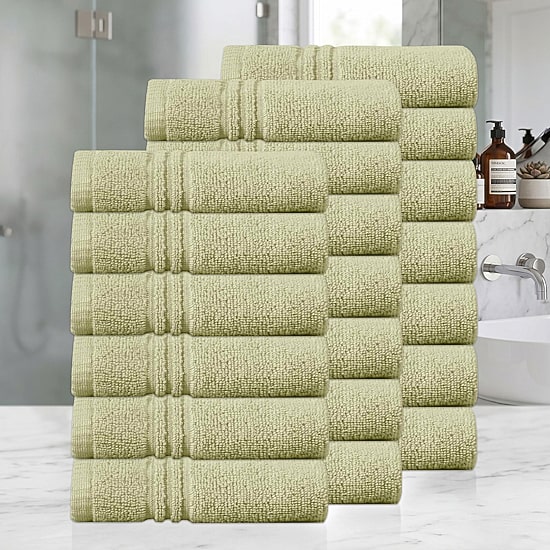 Home Weavers Inc Hazel Collection 100% Cotton Zero Twist 20-pc. Quick Dry Washcloth