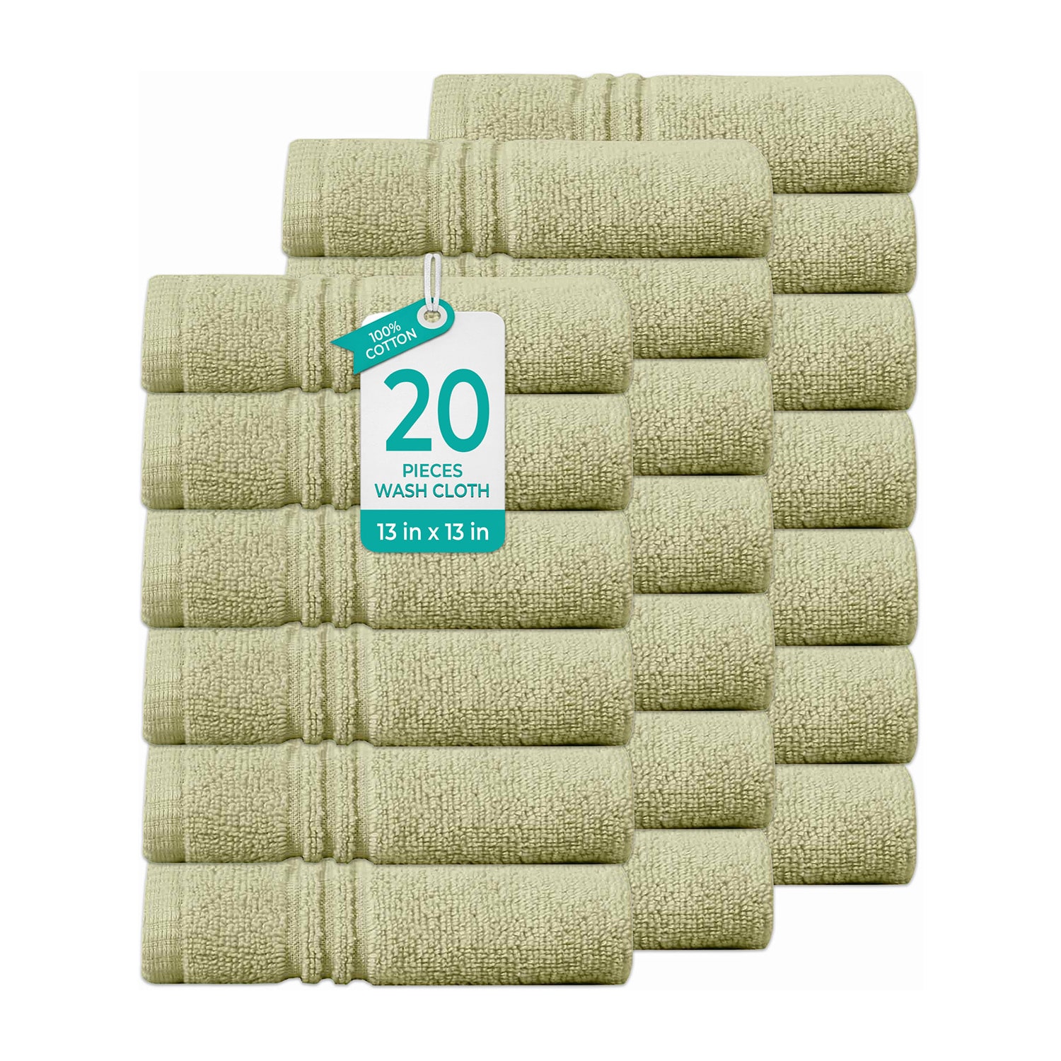 Home Weavers Inc Hazel Collection 100% Cotton Zero Twist 20-pc