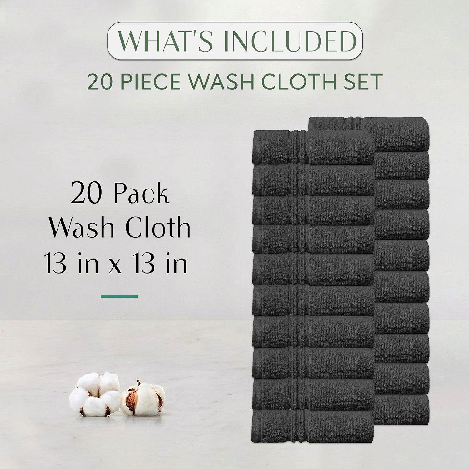 Home Weavers Inc Hazel Collection 100% Cotton Zero Twist -pc. Quick Dry Bath Towel Set