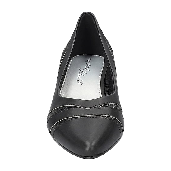 Easy Street Lizbeth Womens Pointed Closed Toe Block Heel Pumps
