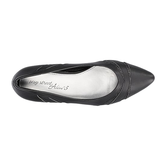 Easy Street Lizbeth Womens Pointed Closed Toe Block Heel Pumps