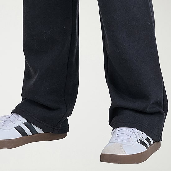 adidas Big Kid Boys Drawstring Waist Straight Mid Rise Regular Fit Fleece Jogger Pant