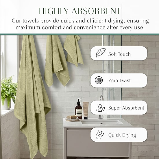 Home Weavers Inc Hazel Collection 100% Cotton Zero Twist 50-pc. Quick Dry Washcloth