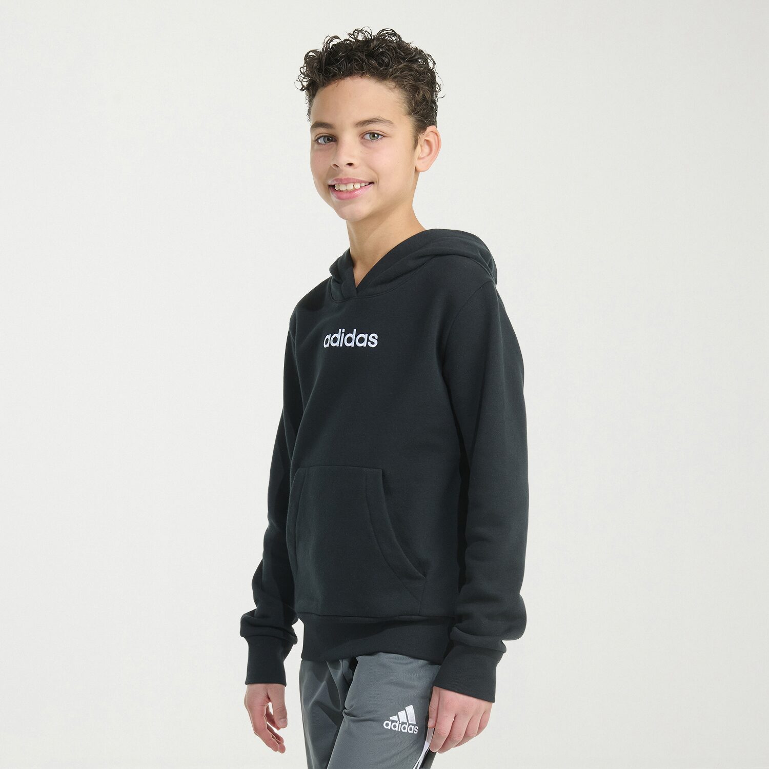 adidas Big Kid Boys Long Sleeve Fleece Active Hoodie