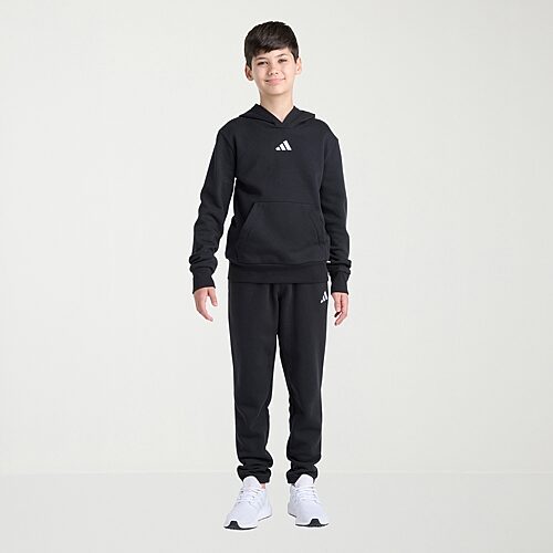 adidas Boys' 4-20 Fleece Hooded Athletic Hoodie and Joggers, 2-Piece Set - Black