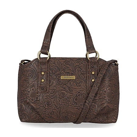 Mia K Collection Aubrey Vegan Leather Satchel - 3-Compartment