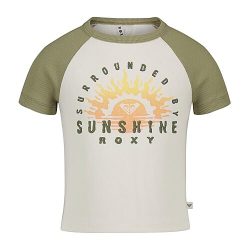 Roxy Big Kid Girls Crew Neck Short Sleeve T-shirt In White