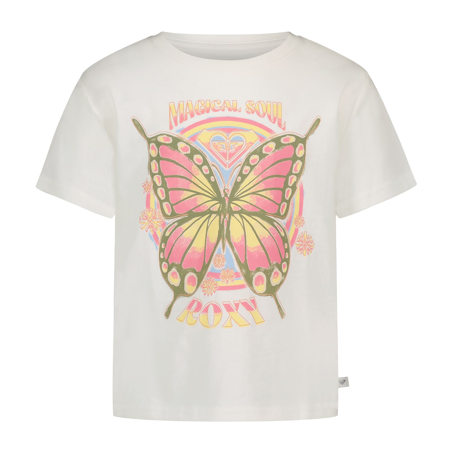 Roxy Big Kid Girls Crew Neck Short Sleeve Regular Fit Graphic T-Shirt