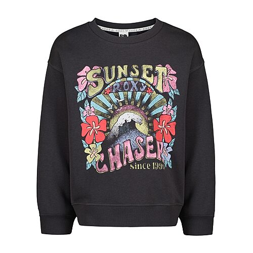 Roxy Big Kid Girls Crew Neck Fleece Long Sleeve Sweatshirt In Gray