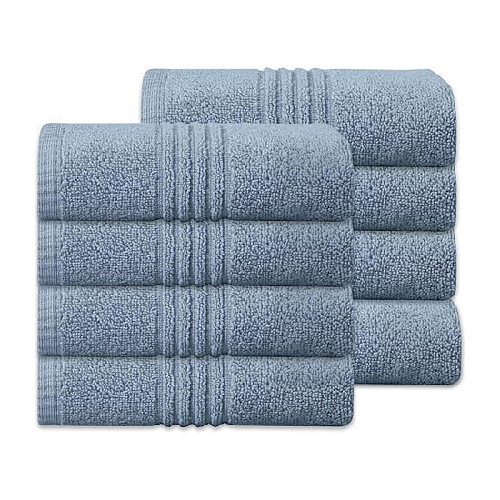 Home Weavers Inc Hazel Collection 100% Cotton Zero Twist 8-pc. Hand Towel