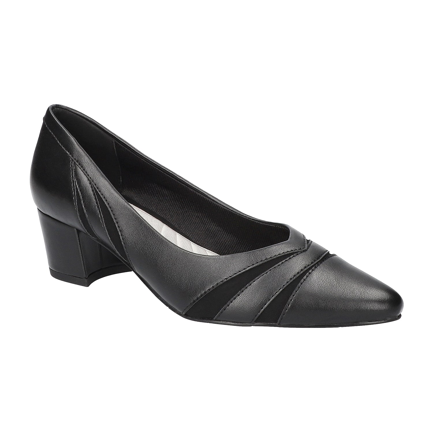 Easy Street Lizbeth Womens Pointed Closed Toe Block Heel Pumps