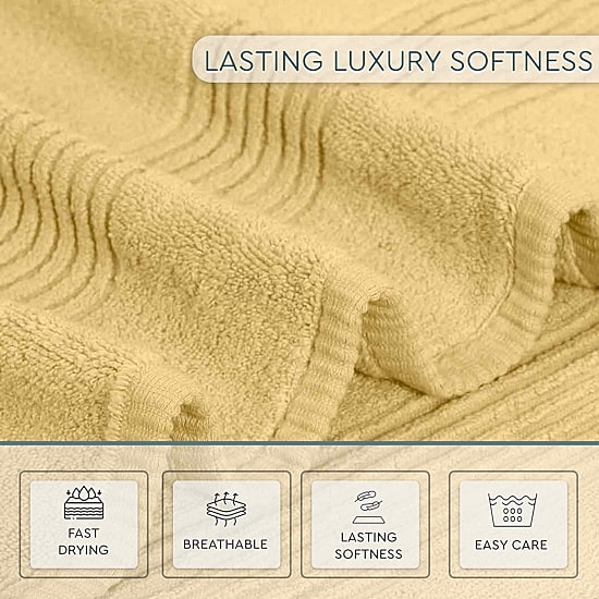 Home Weavers Inc Hazel Collection 100% Cotton Zero Twist 9-pc. Quick Dry Bath Towel Set