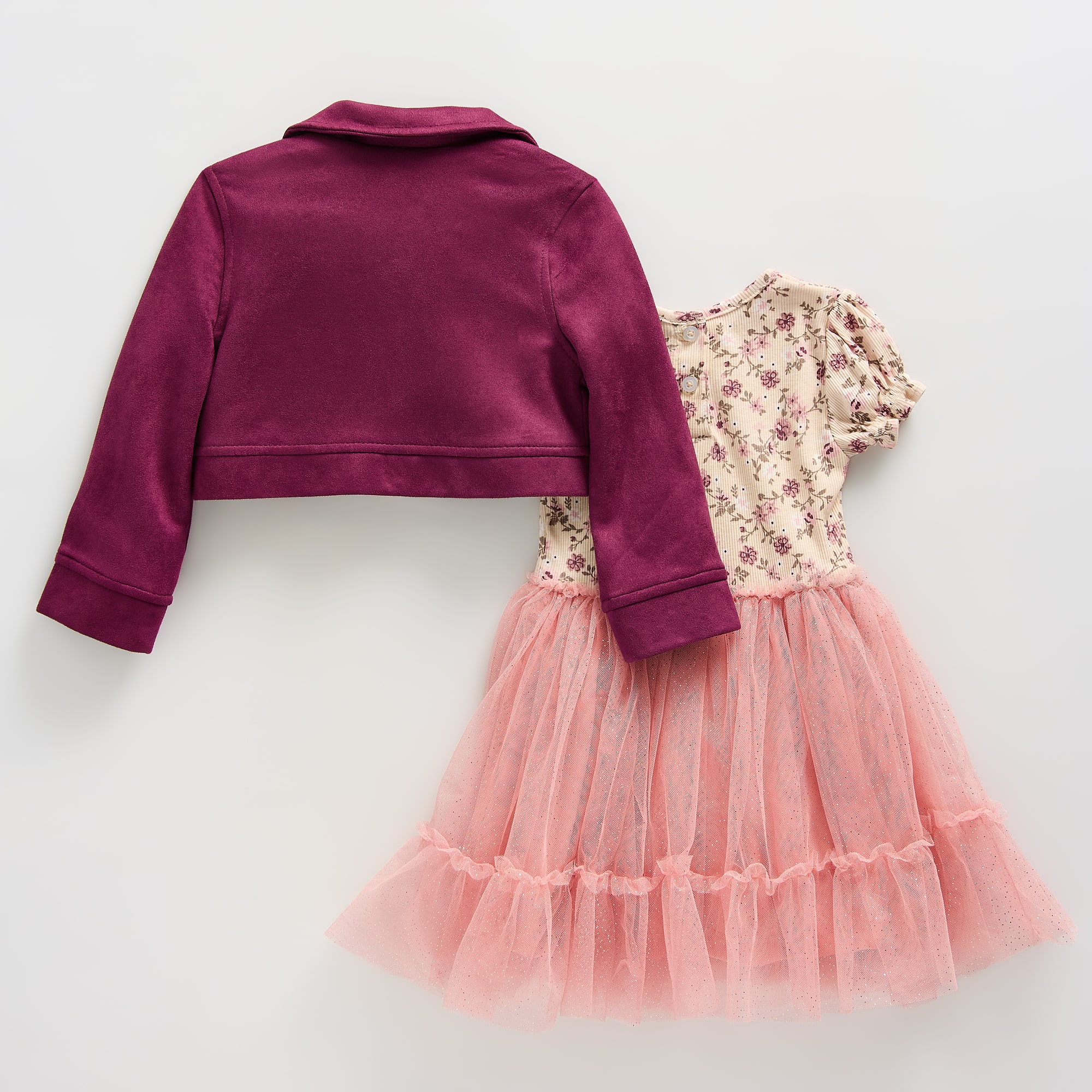 Little Lass Toddler Girls Cap Floral 2-pc. Dress Set
