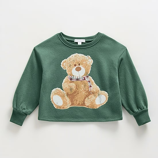Grayson Little Toddler Girls Crew Neck Fleece Long Sleeve Sweatshirt