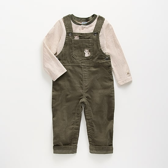 Little Lad Baby Boys Knit Overall Set