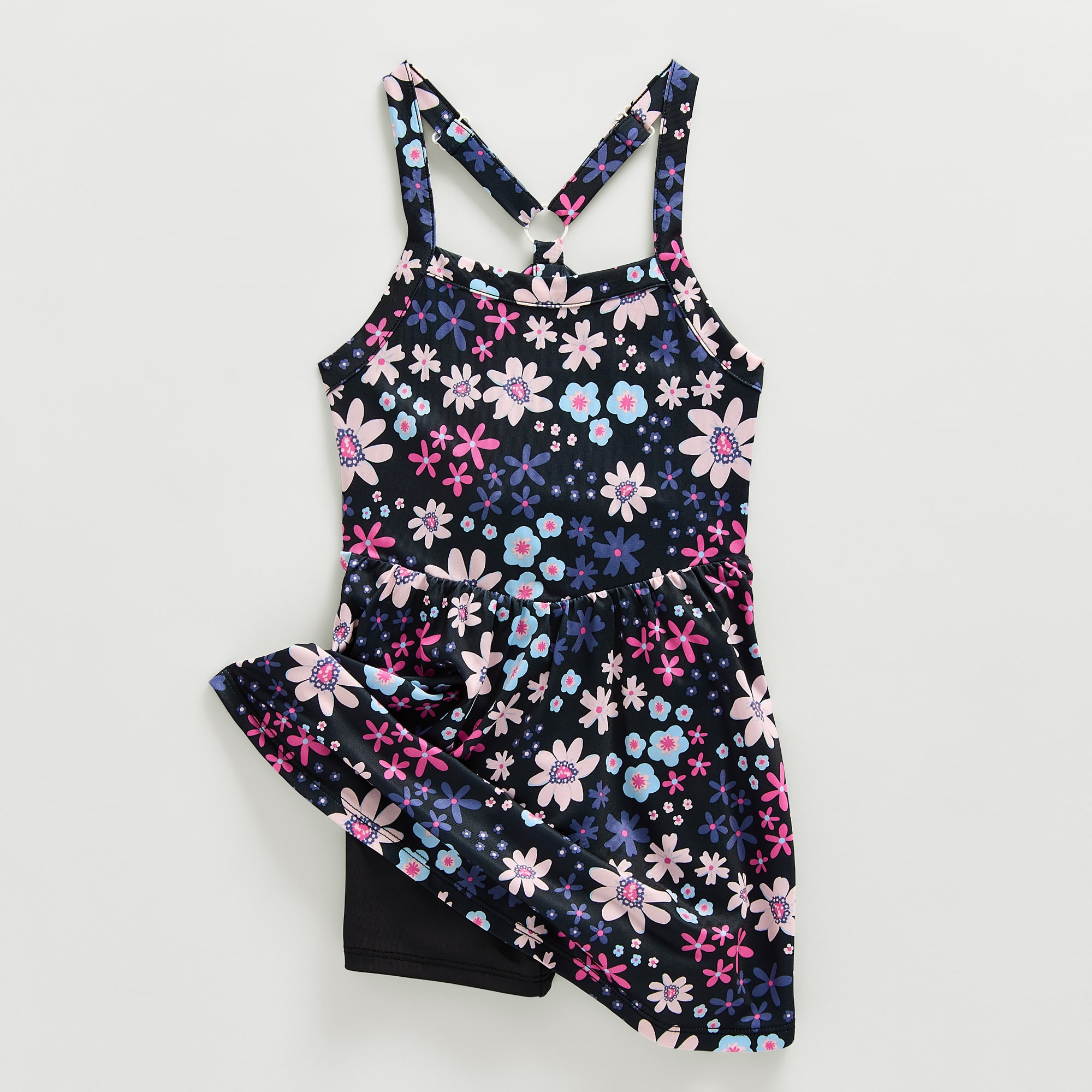 Okie Dokie Toddler & Little Girls Active Spaghetti Straps Sleeveless A-Line Dress