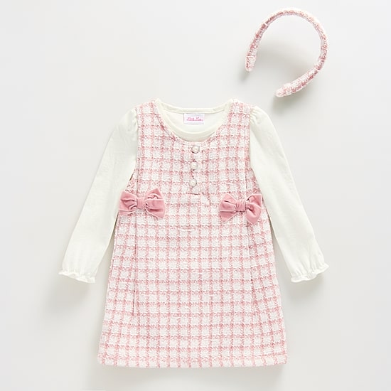 Little Lass Toddler Girls Bows 2-pc. Dress Set