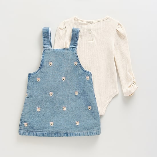 Little Lass Baby Girls Midi Animal Dress Set