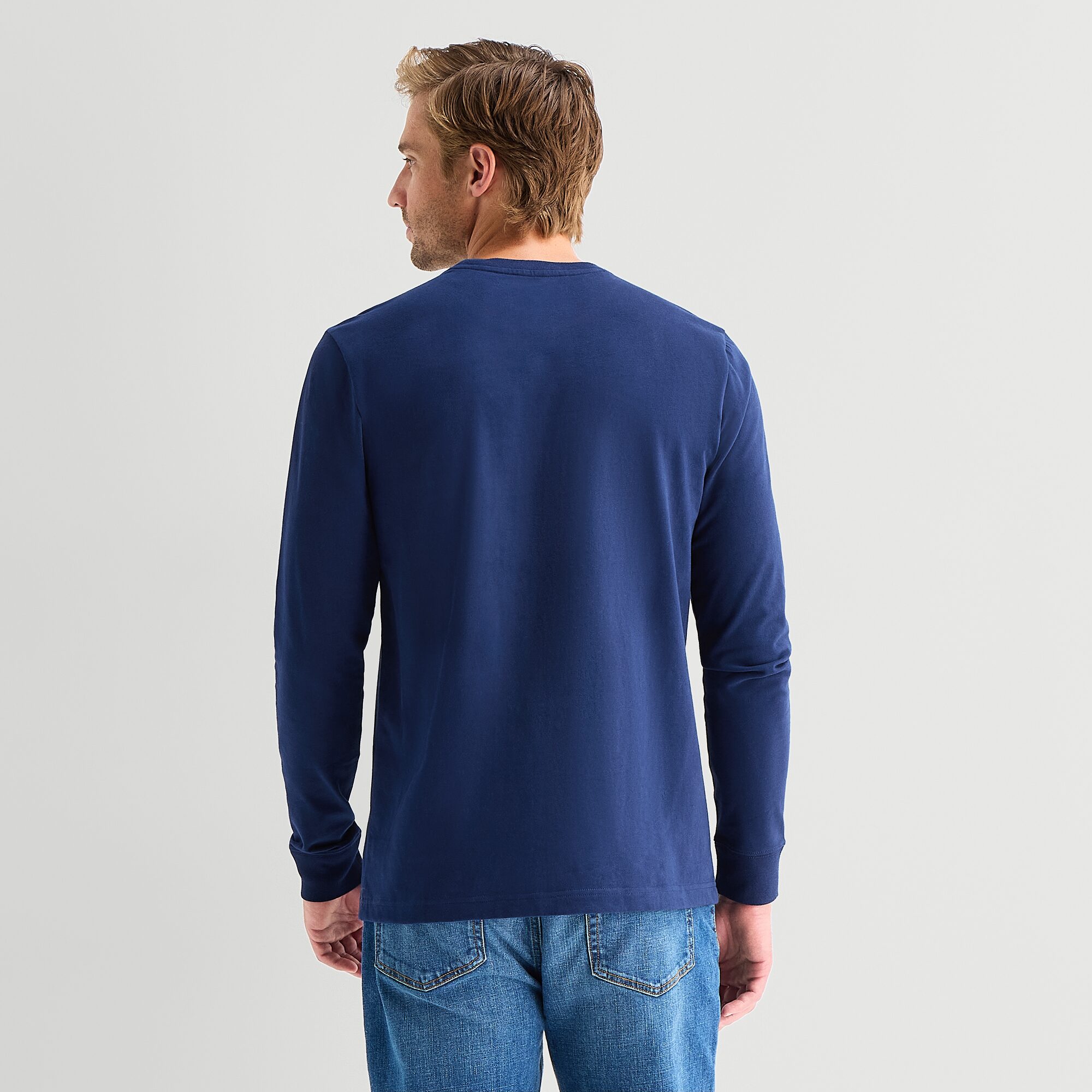 St. John's Bay Sueded Jersey Mens Crew Neck Long Sleeve T-Shirt