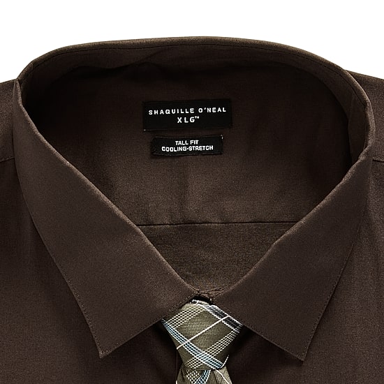 Shaquille O'Neal XLG™ Big And Tall Mens Regular Fit Long Sleeve Dress Shirt